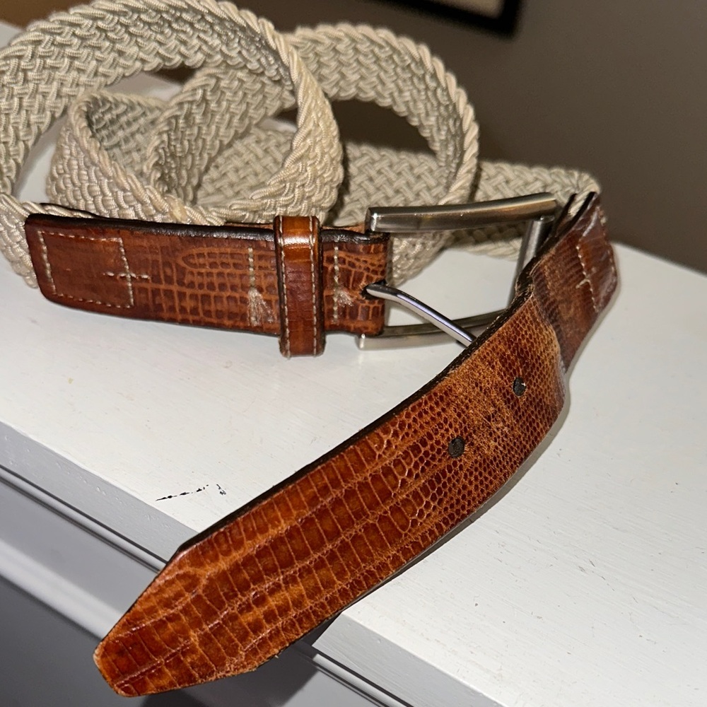 Brown Leather Men's Belt